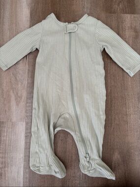 Carter's Ribbed Footed One-Piece in Light Sage